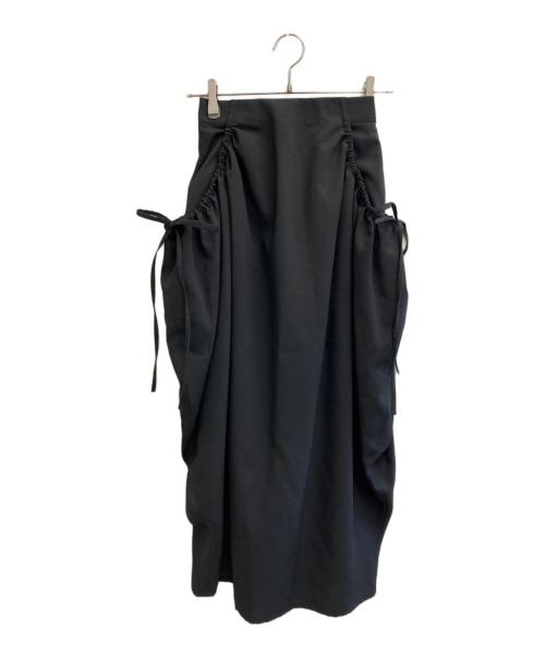BLACK by moussy（ブラックバイマウジー）BLACK by moussy (ブラックバイマウジー) ギャザーバルーンスカート ブラック サイズ:1の古着・服飾アイテム