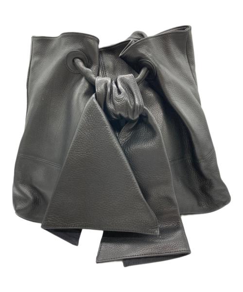 VIA DOAN（ヴィア ドアン）VIA DOAN (ヴィア ドアン) レザートートバッグ ブラックの古着・服飾アイテム