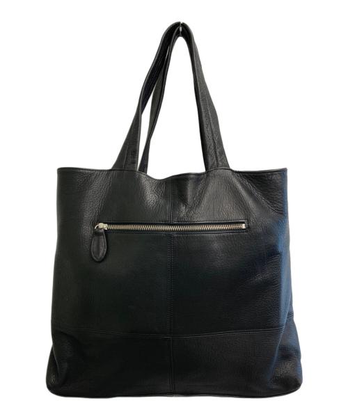 VIA DOAN（ヴィア ドアン）VIA DOAN (ヴィア ドアン) レザートートバッグ ブラックの古着・服飾アイテム