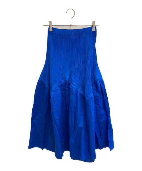 ISSEY MIYAKE（イッセイミヤケ）ISSEY MIYAKE (イッセイミヤケ) プリーツスカート ブルー サイズ:2の古着・服飾アイテム