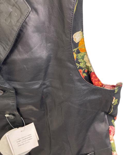 PINK HOUSE（ピンクハウス）PINK HOUSE (ピンクハウス) レザー切替ベスト ブラック サイズ:Freeの古着・服飾アイテム