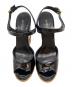 中古・古着 GUCCI (グッチ) ウェッジソールサンダル ブラック サイズ:36 1/2：5000円