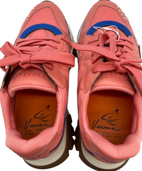 VERSACE（ヴェルサーチェ）VERSACE (ヴェルサーチェ) Squalo スニーカー オレンジ サイズ:24.5cmの古着・服飾アイテム