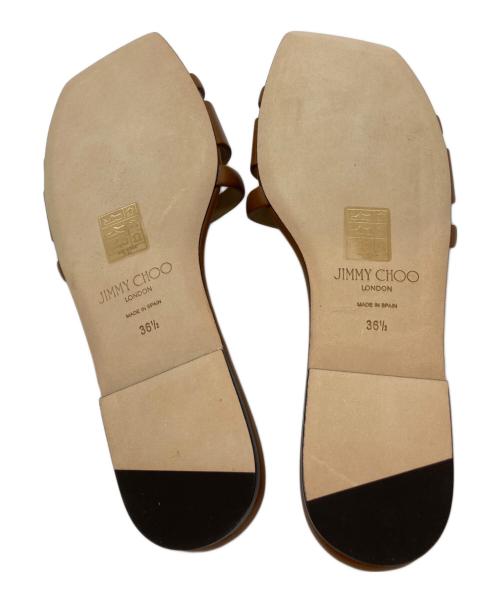 JIMMY CHOO（ジミーチュウ）JIMMY CHOO (ジミーチュウ) LARAN FLATサンダル ブラウン サイズ:36 1/2の古着・服飾アイテム