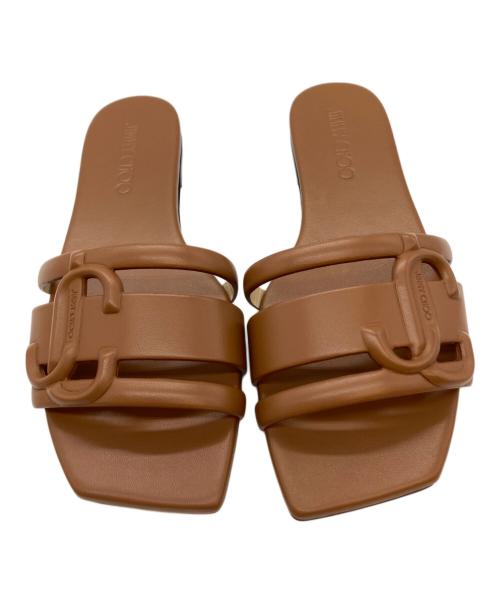 JIMMY CHOO（ジミーチュウ）JIMMY CHOO (ジミーチュウ) LARAN FLATサンダル ブラウン サイズ:36 1/2の古着・服飾アイテム