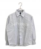 NoProblemoノープロブレモ）の古着「ストライプシャツ」｜ネイビー