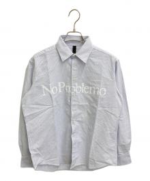 NoProblemo（ノープロブレモ）の古着「ストライプシャツ」｜ネイビー
