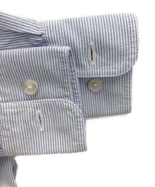 NoProblemo（ノープロブレモ）NoProblemo (NoProblemo) ストライプシャツ ネイビー サイズ:XSの古着・服飾アイテム