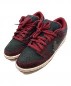 NIKE×RIOT SKATESHOPナイキ×ライオットスケートショップ）の古着「SB Dunk Low Pro QS」｜ボルドー×グリーン