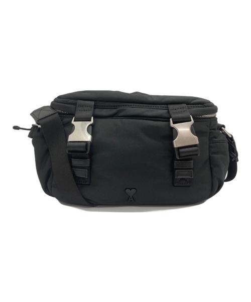 ami（アミ）ami (アミ) AMI DE COEUR MESSENGER BAG ブラックの古着・服飾アイテム