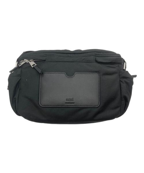 ami（アミ）ami (アミ) AMI DE COEUR MESSENGER BAG ブラックの古着・服飾アイテム