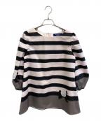 M'S GRACYエムズグレイシー）の古着「カメリア ストライプ ブラウス」｜ピンク