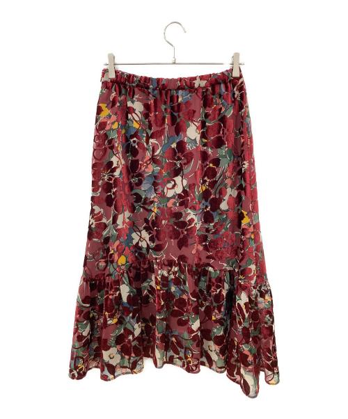 GRACE CONTINENTAL（（グレースコンチネンタル）GRACE CONTINENTAL (（グレースコンチネンタル) ベルベットオパールスカート バーガンディー サイズ:SIZE Ｍの古着・服飾アイテム