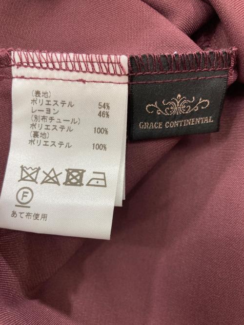 GRACE CONTINENTAL（（グレースコンチネンタル）GRACE CONTINENTAL (（グレースコンチネンタル) ベルベットオパールスカート バーガンディー サイズ:SIZE Ｍの古着・服飾アイテム