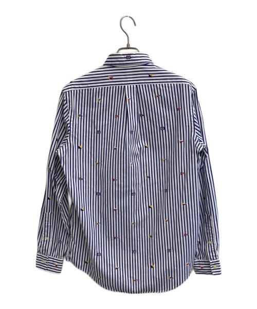 RALPH LAUREN（ラルフローレン）RALPH LAUREN (ラルフローレン) ストライプシャツ ホワイト×ネイビー サイズ:Sの古着・服飾アイテム