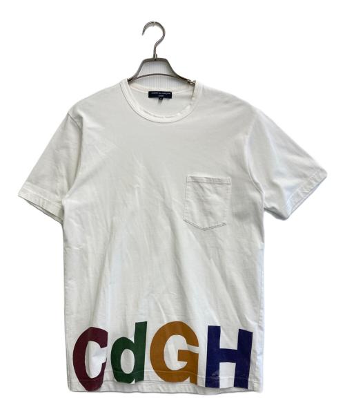 COMME des GARCONS HOMME（コムデギャルソン オム）COMME des GARCONS HOMME (コムデギャルソン オム) 天竺ロゴTシャツ ホワイト サイズ:Lの古着・服飾アイテム