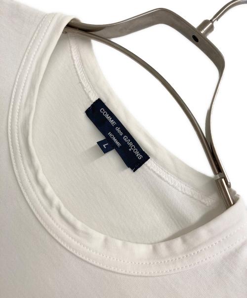 COMME des GARCONS HOMME（コムデギャルソン オム）COMME des GARCONS HOMME (コムデギャルソン オム) 天竺ロゴTシャツ ホワイト サイズ:Lの古着・服飾アイテム