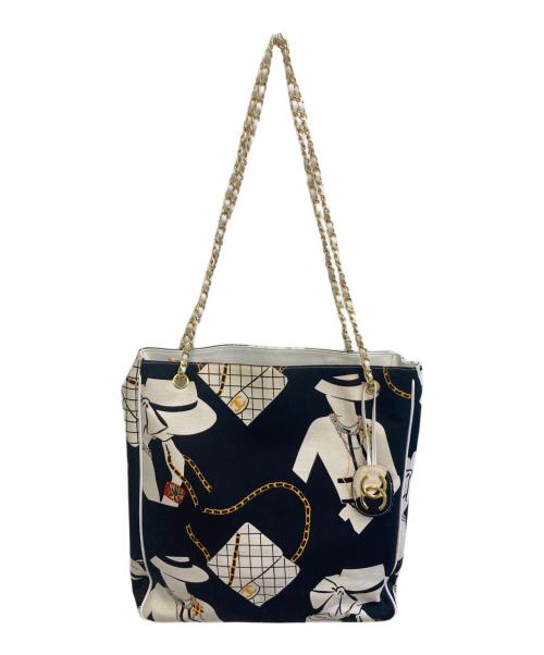 CHANEL（シャネル）CHANEL (シャネル) ショルダーバッグ ホワイト×ブラック サイズ:-の古着・服飾アイテム
