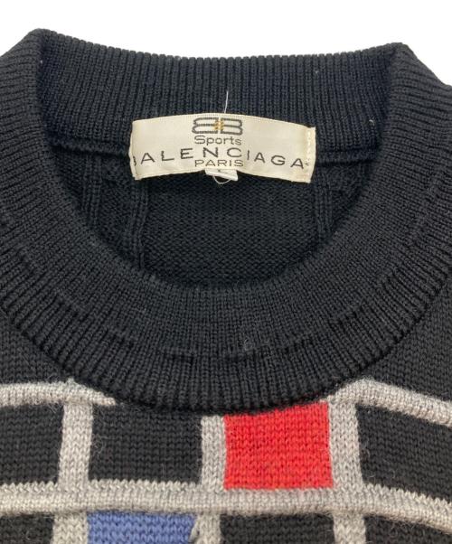 BALENCIAGA（バレンシアガ）BALENCIAGA (バレンシアガ) ウールニット ブラック サイズ:Lの古着・服飾アイテム