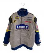 CHASE authenticsチェイスオーセンティック）の古着「LOWE'Sレーシングジャケット」｜グレー×ブルー