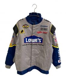 CHASE authentics（チェイスオーセンティック）の古着「LOWE'Sレーシングジャケット」｜グレー×ブルー