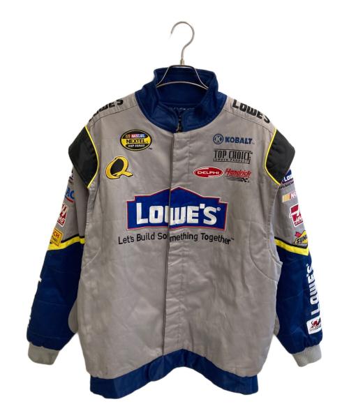 CHASE authentics（チェイスオーセンティック）CHASE authentics (チェイスオーセンティック) LOWE'Sレーシングジャケット グレー×ブルー サイズ:XLの古着・服飾アイテム