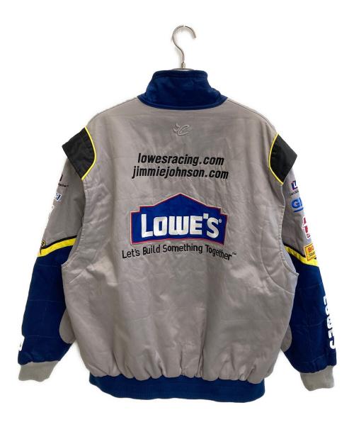 CHASE authentics（チェイスオーセンティック）CHASE authentics (チェイスオーセンティック) LOWE'Sレーシングジャケット グレー×ブルー サイズ:XLの古着・服飾アイテム