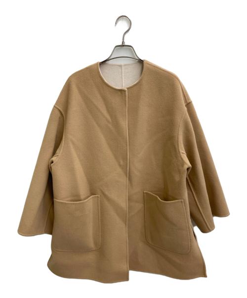 UNITED ARROWS（ユナイテッドアローズ）UNITED ARROWS (ユナイテッドアローズ) バイカラーミドルコート ベージュ サイズ:36の古着・服飾アイテム