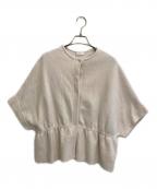 BALLSEYボールジィ）の古着「ダブルフェイスフォックス ウエストギャザーカーディガン」｜ベージュ