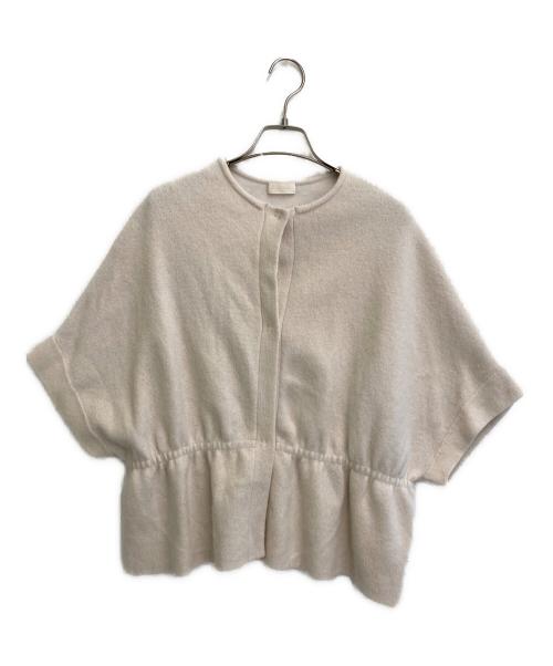 BALLSEY（ボールジィ）BALLSEY (ボールジィ) ダブルフェイスフォックス ウエストギャザーカーディガン ベージュ サイズ:Sの古着・服飾アイテム