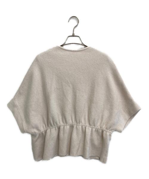 BALLSEY（ボールジィ）BALLSEY (ボールジィ) ダブルフェイスフォックス ウエストギャザーカーディガン ベージュ サイズ:Sの古着・服飾アイテム