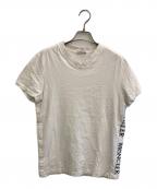 MONCLERモンクレール）の古着「VネックサイドロゴTシャツ」｜ホワイト