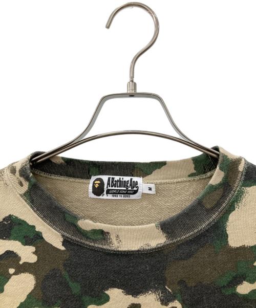 A BATHING APE（ア ベイシング エイプ）A BATHING APE (ア ベイシング エイプ) MAP CAMO CREWNECK RELAXED FIT SWEATSHIRT マルチカラー サイズ:Mの古着・服飾アイテム