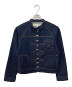 si-si-si comfortスースースーコンフォート）の古着「バンドカラー デニムジャケット」｜インディゴ