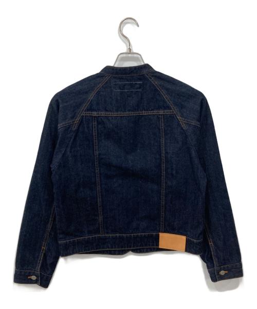 si-si-si comfort（スースースーコンフォート）si-si-si comfort (スースースーコンフォート) バンドカラー デニムジャケット インディゴ サイズ:38の古着・服飾アイテム