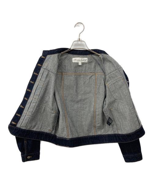 si-si-si comfort（スースースーコンフォート）si-si-si comfort (スースースーコンフォート) バンドカラー デニムジャケット インディゴ サイズ:38の古着・服飾アイテム