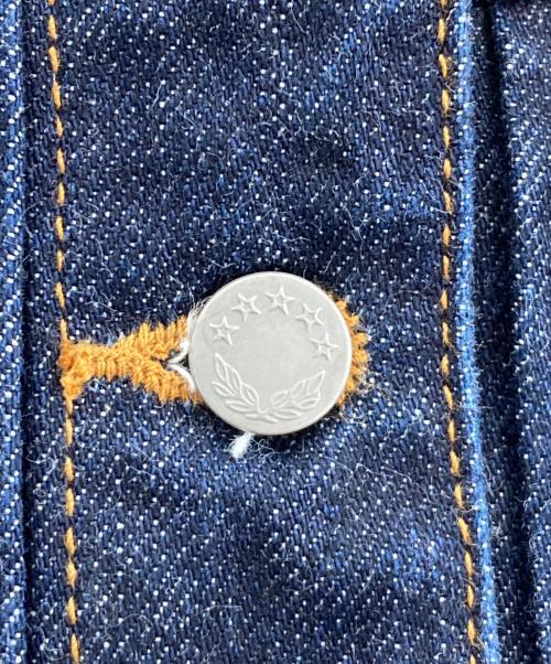 si-si-si comfort（スースースーコンフォート）si-si-si comfort (スースースーコンフォート) バンドカラー デニムジャケット インディゴ サイズ:38の古着・服飾アイテム