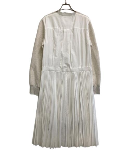 sacai（サカイ）sacai (サカイ) スウェットドッキング シャツワンピース ライトグレー サイズ:SIZE 2の古着・服飾アイテム