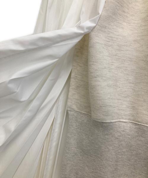 sacai（サカイ）sacai (サカイ) スウェットドッキング シャツワンピース ライトグレー サイズ:SIZE 2の古着・服飾アイテム