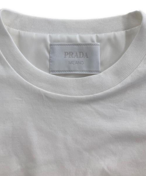 PRADA（プラダ）PRADA (プラダ) Re-Nylon ポケットTシャツ ホワイト サイズ:Lの古着・服飾アイテム