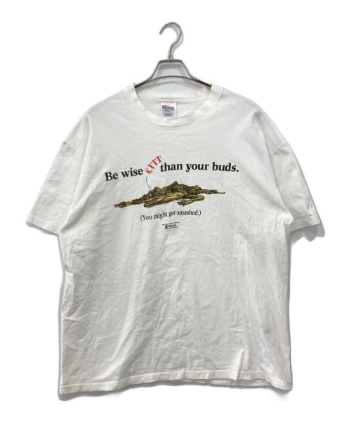 Hanes（ヘインズ）Hanes (ヘインズ) BudweiserプリントT ホワイト サイズ:XLの古着・服飾アイテム