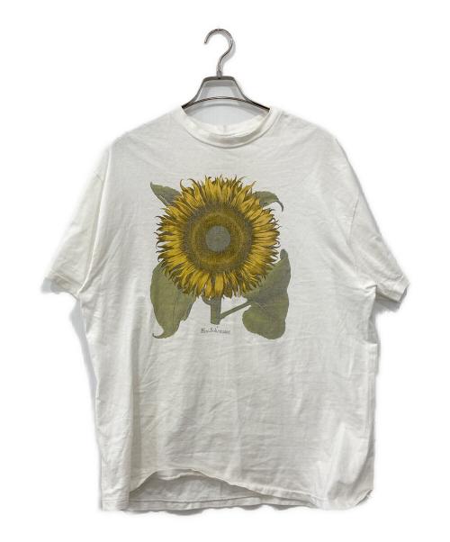 Hanes（ヘインズ）Hanes (ヘインズ) ひまわりプリントＴ ホワイト サイズ:XLの古着・服飾アイテム