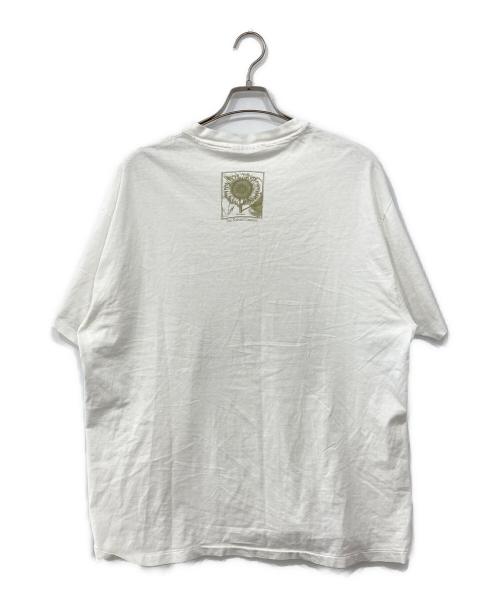 Hanes（ヘインズ）Hanes (ヘインズ) ひまわりプリントＴ ホワイト サイズ:XLの古着・服飾アイテム