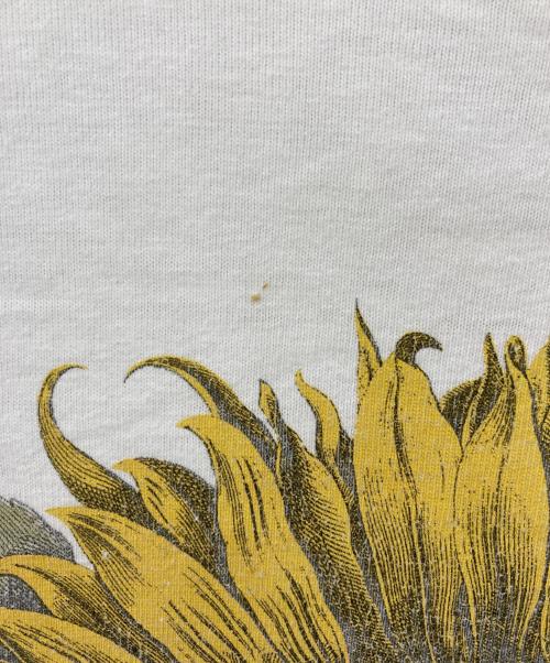 Hanes（ヘインズ）Hanes (ヘインズ) ひまわりプリントＴ ホワイト サイズ:XLの古着・服飾アイテム