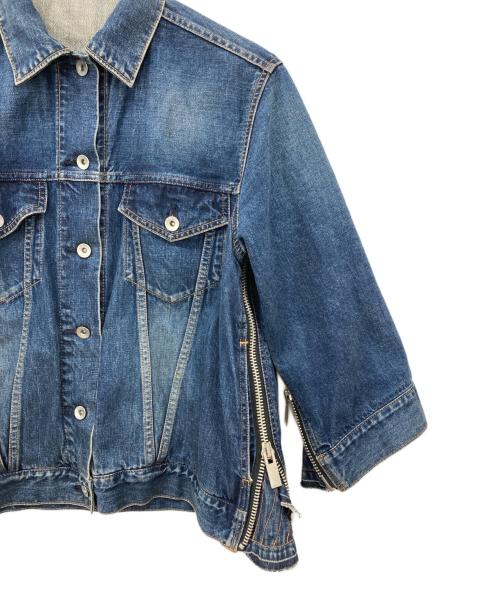 sacai（サカイ）sacai (サカイ) ジップデザインデニムジャケット インディゴ サイズ:1の古着・服飾アイテム