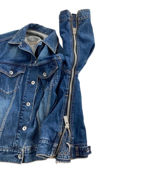 sacai（サカイ）sacai (サカイ) ジップデザインデニムジャケット インディゴ サイズ:1の古着・服飾アイテム