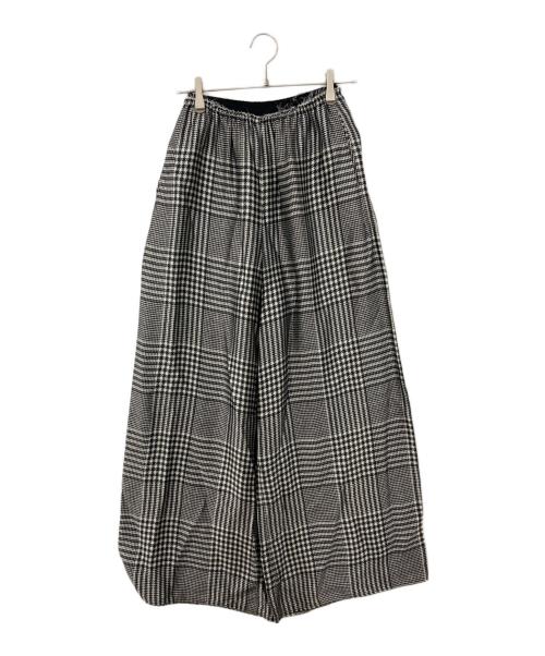 MM6 Maison Margiela（エムエムシックスメゾンマルジェラ）MM6 Maison Margiela (エムエムシックスメゾンマルジェラ) 21SS グレンチェックフレアパンツ ブラック サイズ:38の古着・服飾アイテム