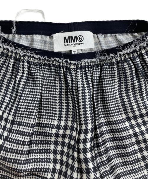 MM6 Maison Margiela（エムエムシックスメゾンマルジェラ）MM6 Maison Margiela (エムエムシックスメゾンマルジェラ) 21SS グレンチェックフレアパンツ ブラック サイズ:38の古着・服飾アイテム