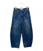 RCエッレチー）の古着「ダメージカーヴィーデニムパンツ」｜インディゴ