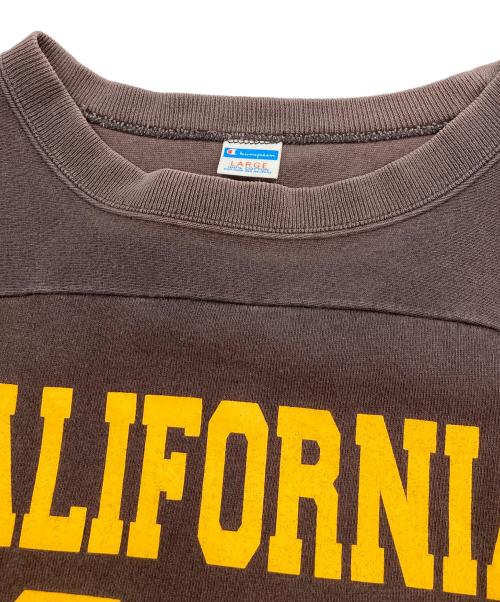 Champion（チャンピオン）Champion (チャンピオン) フットボールTシャツ ブラウン サイズ:Lの古着・服飾アイテム